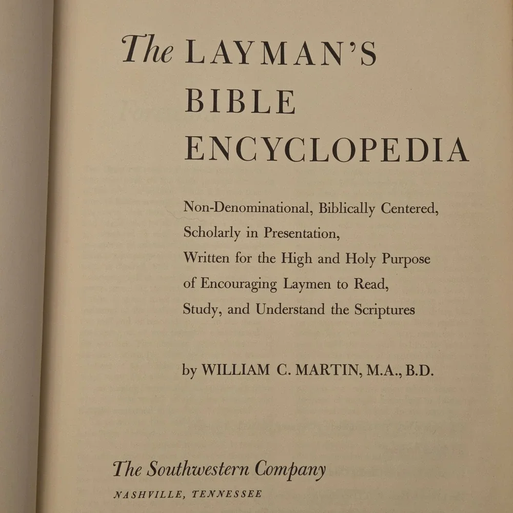 The Layman's Bible Encyclopedia by William C. Martin 1970 Print Southwestern Co